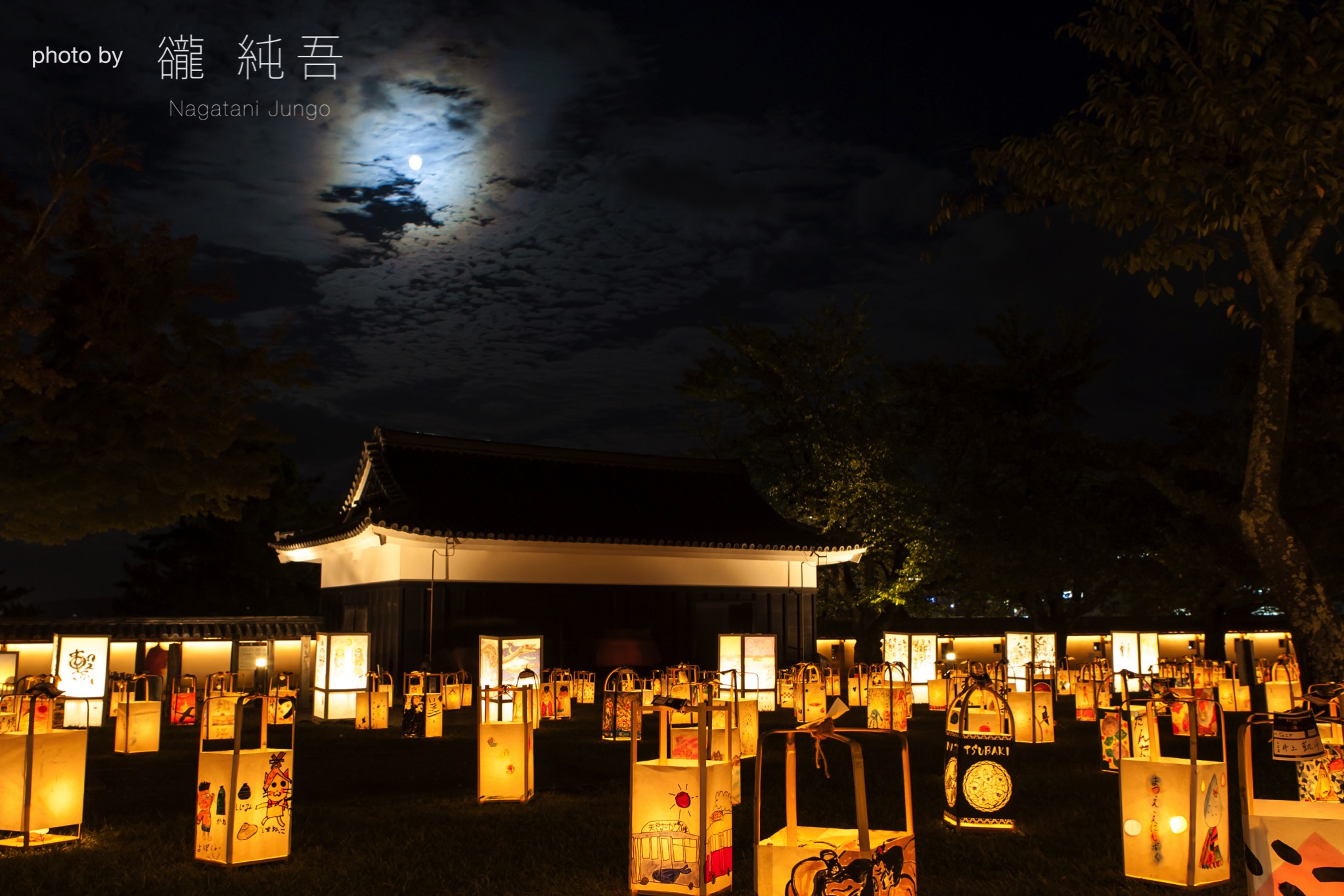 中秋の名月（十五夜の月）～松江水燈路2017